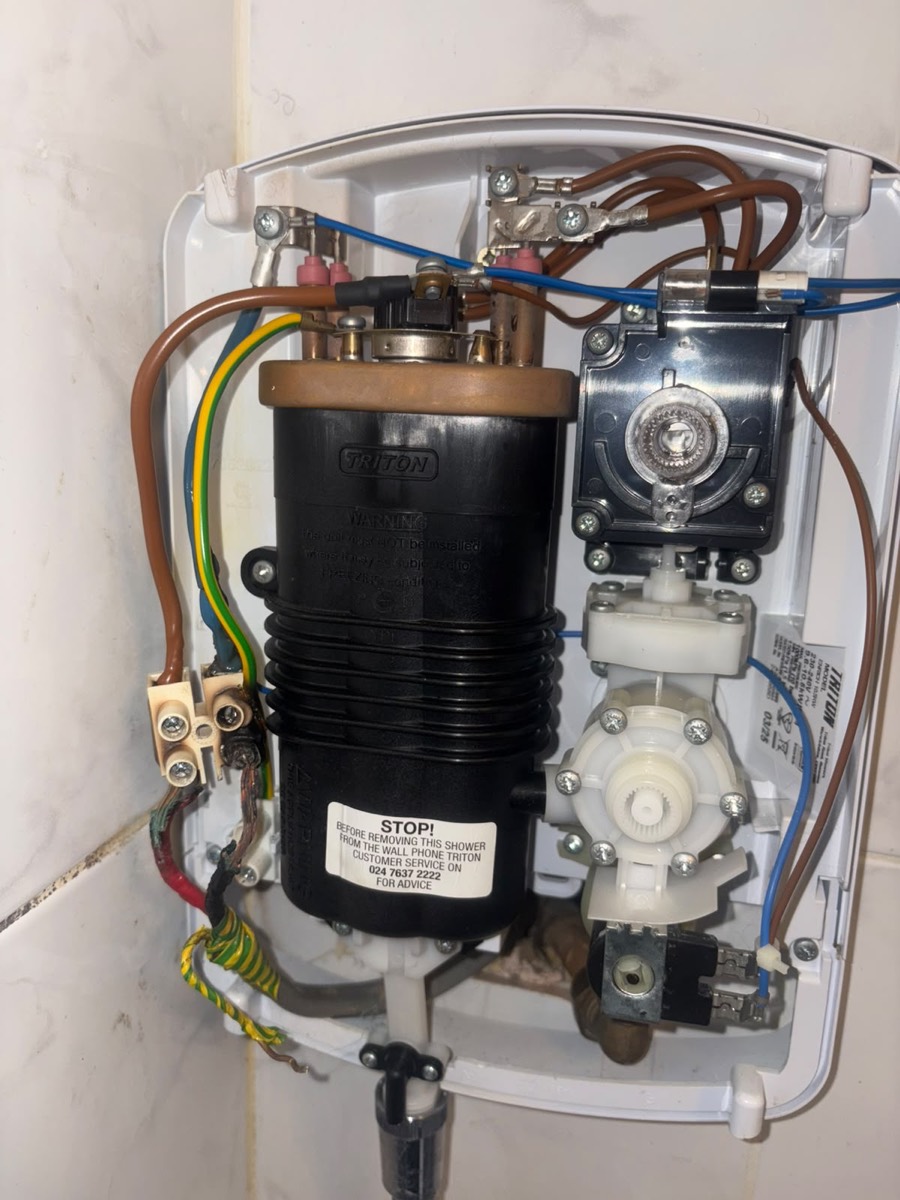 Electric shower replacement, Cork, before