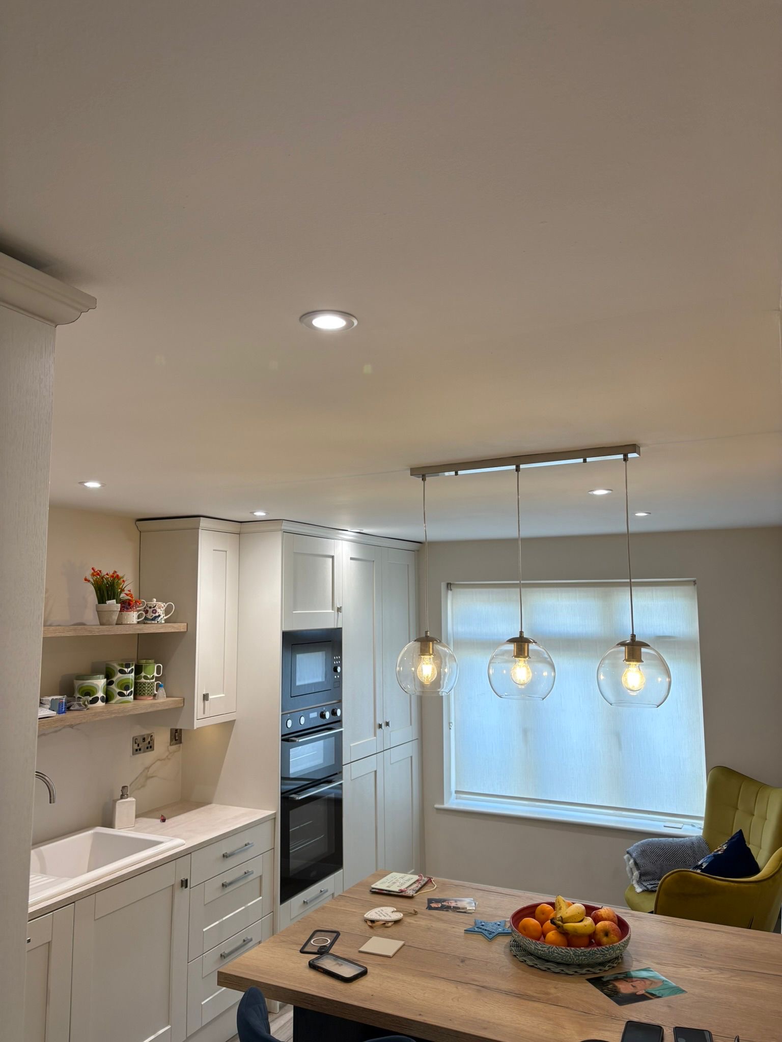 Kitchen globe pendant lights, Cork