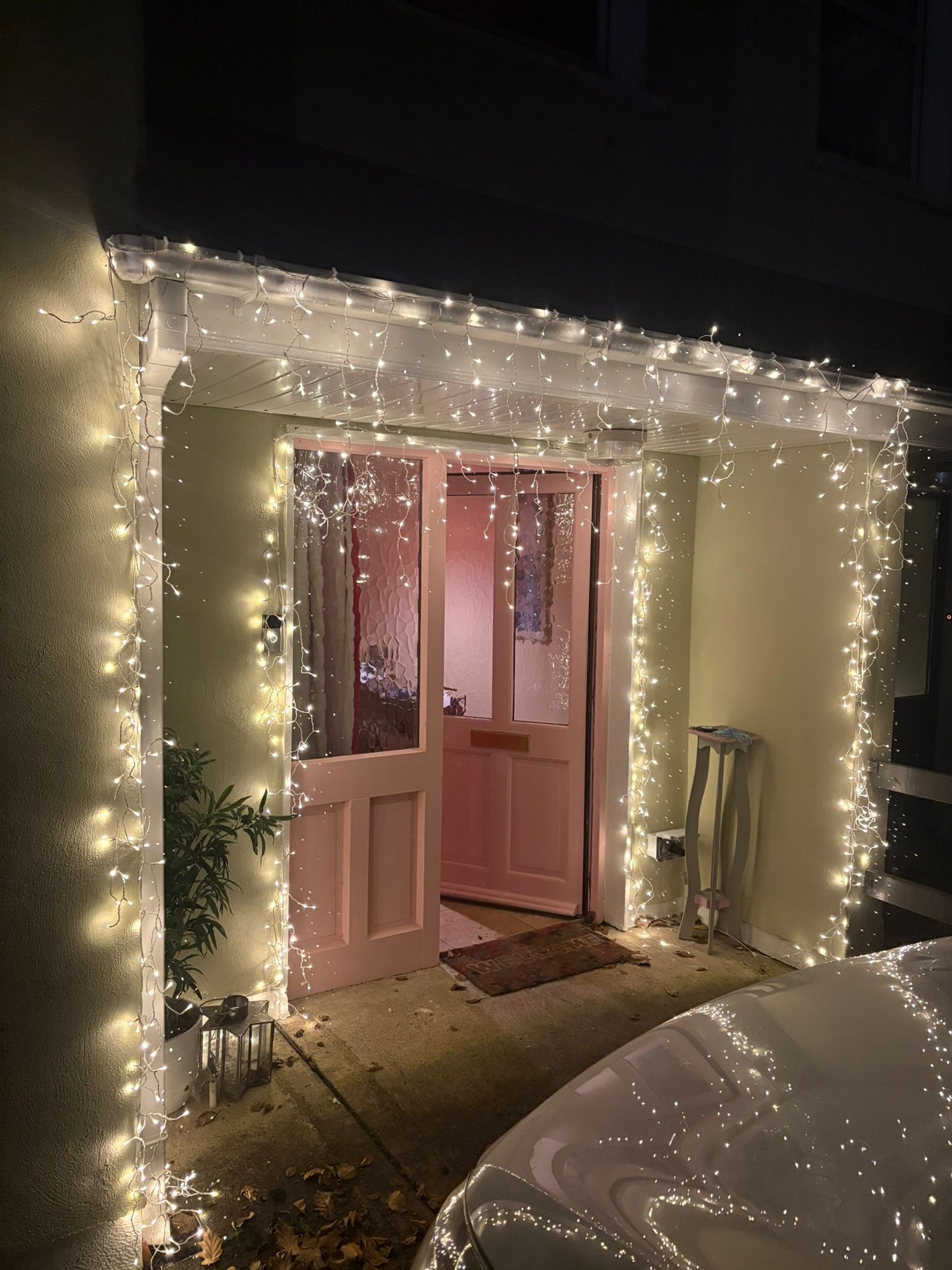 Exterior fairy light installation, Cork
